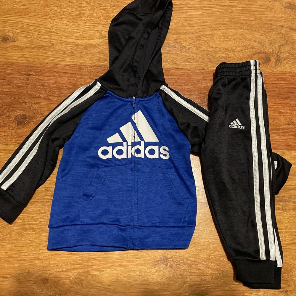 Adidas toddler boys track set